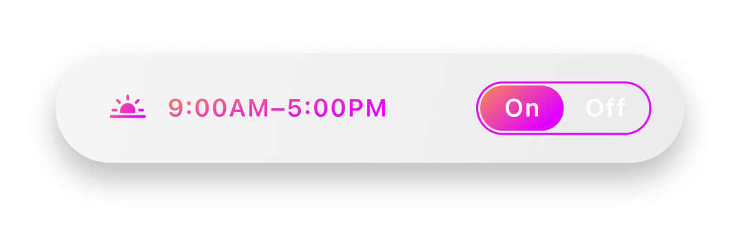 Customizable working hours management with color-coded timezone indicators for work and sleep schedules